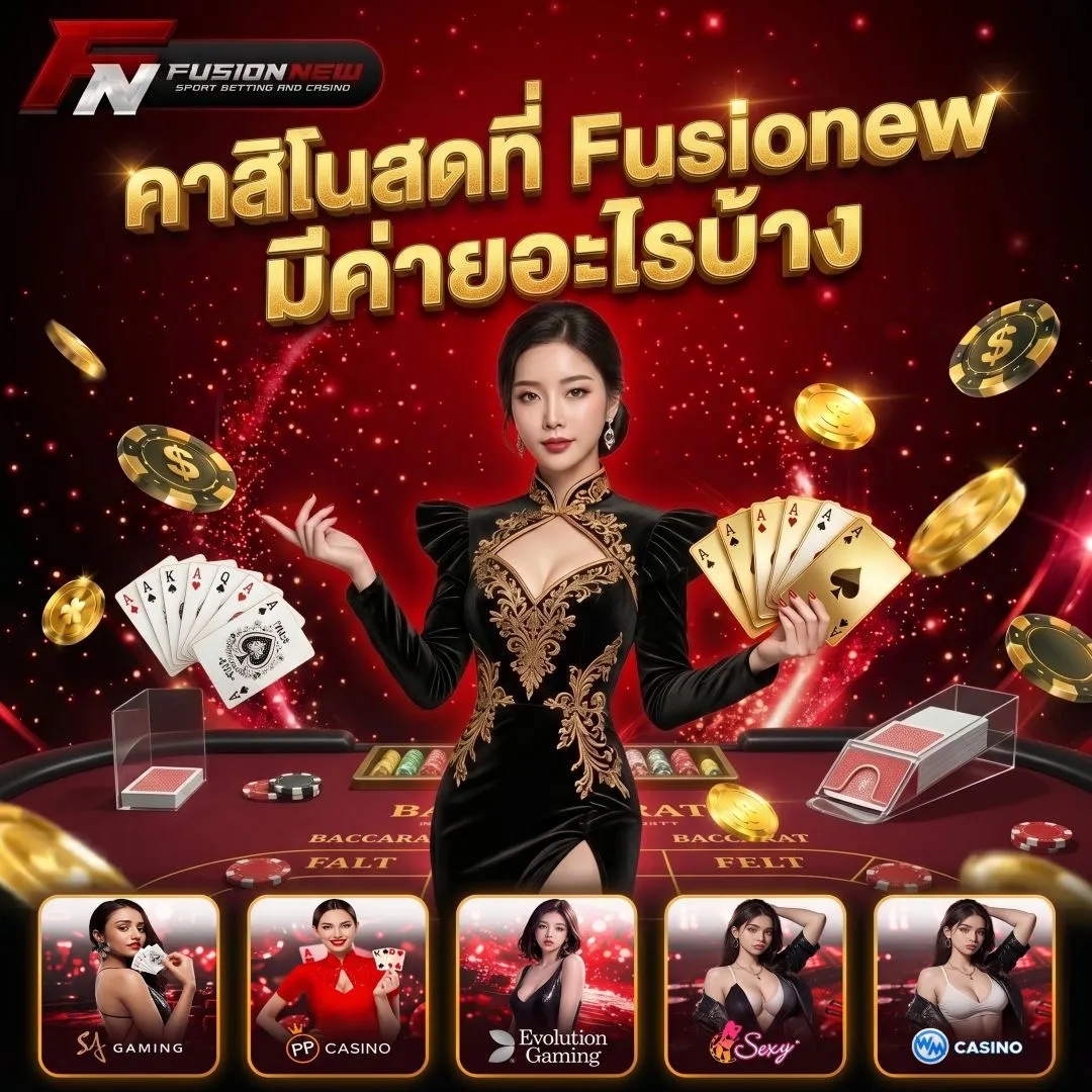 คาสิโนสดที่ Fusionnew มีค่ายอะไรบ้าง